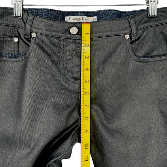Dior Dark Grey Stretch Slim Fit Button Fly Ankle Zip Jeans Size 8 Made in Italy - Picture 8 of 9